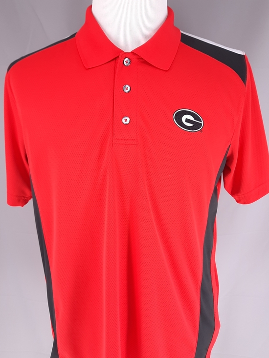 Majestic Section 101 Other - NEW Georgia Bulldogs Polo Shirt Men's L Red NCAA Football Majestic Section 101